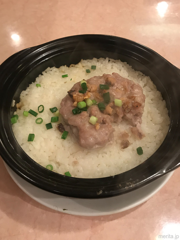 咸魚蒸肉餅煲仔飯 (塩漬け魚と広東ハンバーグ鍋ご飯) @蘭州牛肉拉麺東珍味小籠包.横浜中華街