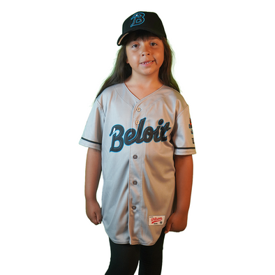 Beloit Sky Carp Youth Road Grey Replica Jersey