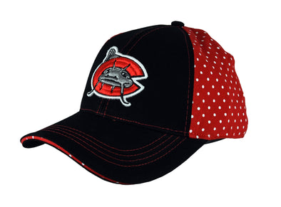 Carolina Mudcats Toddler Black/Red Dots Adjustable Cap