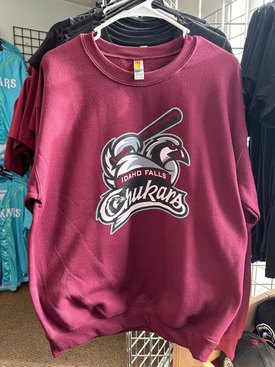 Maroon Idaho Falls Chukars Crewneck Sweatshirt