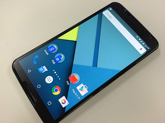 接続問題が確認された端末のひとつ、Android5.0搭載 「Nexus 6」