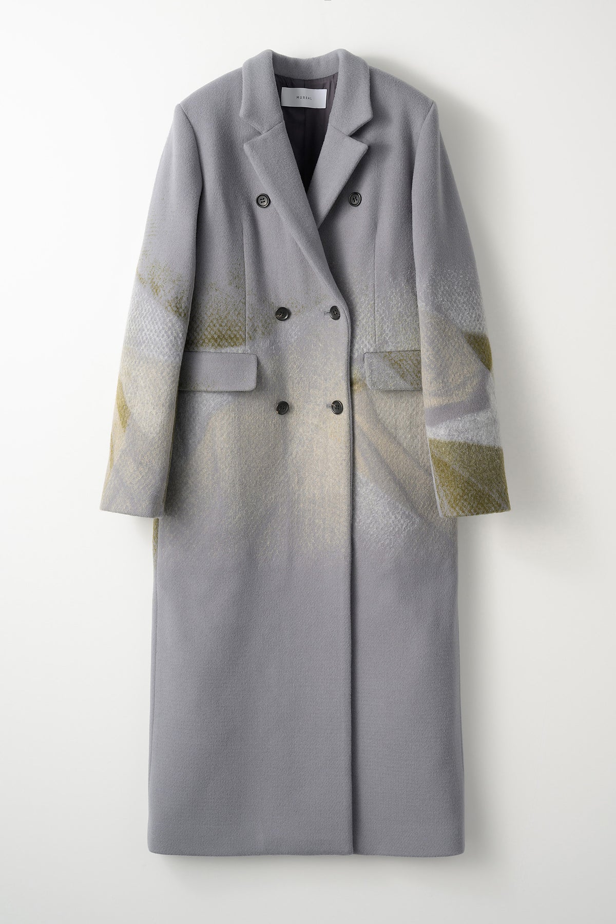 "Emerge" needle punch wool coat (Gray)