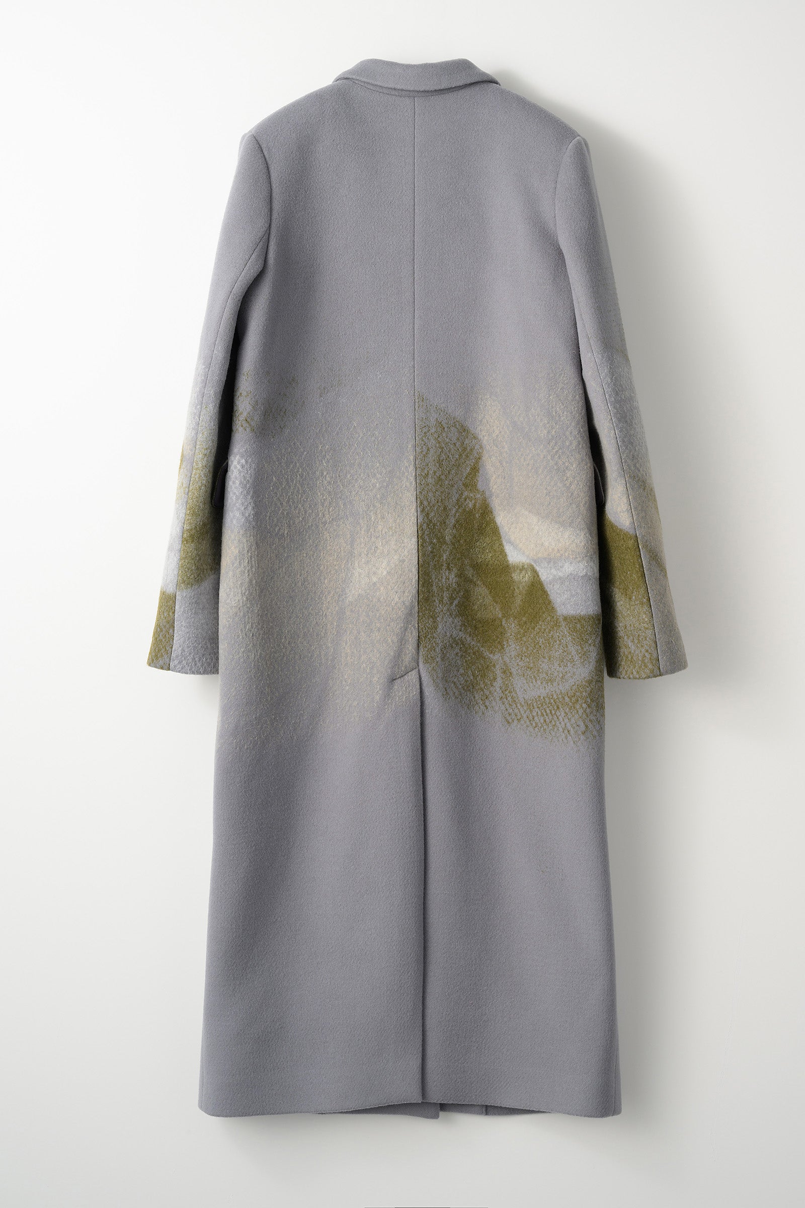 "Emerge" needle punch wool coat (Gray)