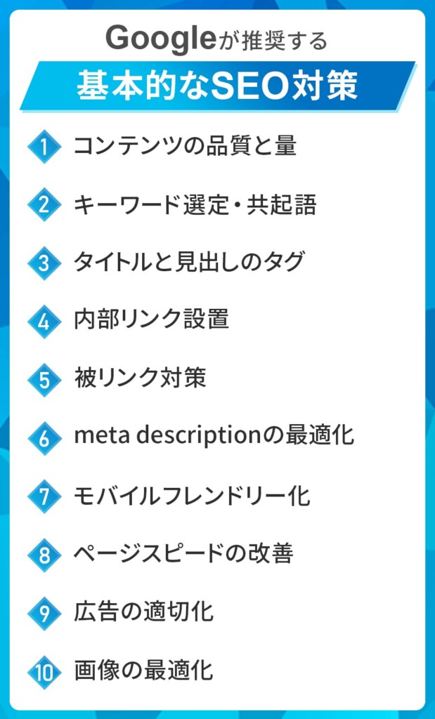 Googleが推奨する基本的なSEO対策