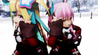 【MMD】はのちゃんと姫熊さんで「好き！雪！本気マジック」