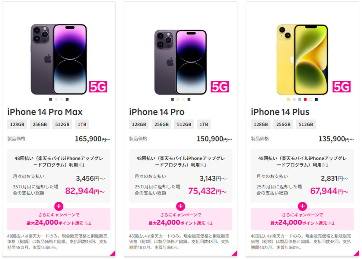 iPhone 14シリーズもキャンペーン対象