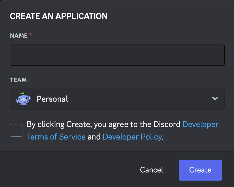 Image of Discord developer portal