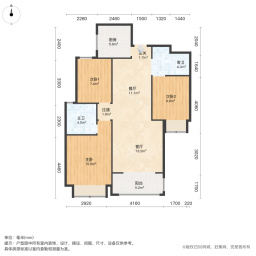 瀚宇天悦城一期(5号院)3室2厅108.88㎡152万二手房图片