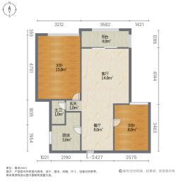 朗诗里程2室1厅70.71㎡95万二手房图片