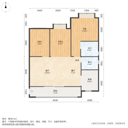 福清名城紫金轩3室2厅123.25㎡158万二手房图片