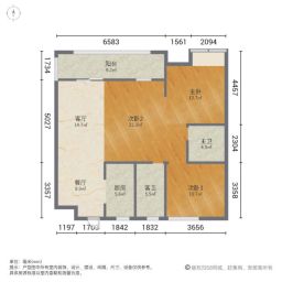 鹏湖湾3室2厅115.74㎡126万二手房图片