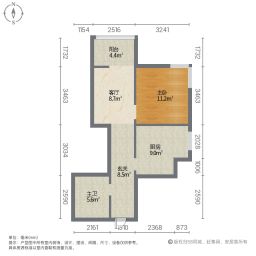 新兴新庆坊1室1厅44.05㎡77万二手房图片