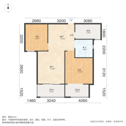 中国铁建国际城(二期)2室2厅82.32㎡39万二手房图片