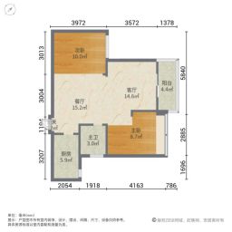 清江泓景2室2厅79㎡64万二手房图片