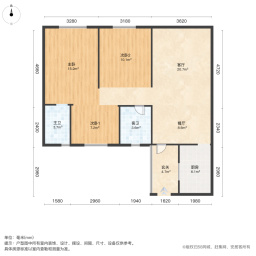 中梁首府壹号3室2厅108.82㎡120万二手房图片