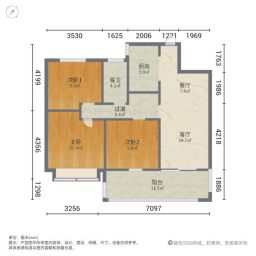 绿地国际生态城五期3室2厅98.37㎡165万二手房图片