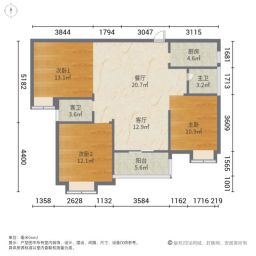 鹏湖湾3室2厅115.23㎡110万二手房图片