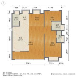 中庚香汇融江4室2厅127.99㎡161万二手房图片