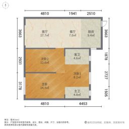 福清名城紫金轩3室2厅119.09㎡143万二手房图片