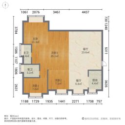 中庚香汇融江4室2厅129㎡154.8万二手房图片