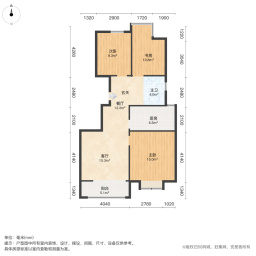 西岸国际花园(西苑)3室1厅93㎡124.5万二手房图片