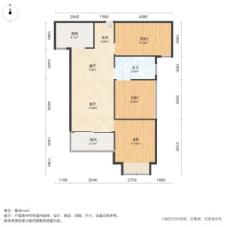 湖湘奥林匹克花园3室2厅88㎡63万二手房图片