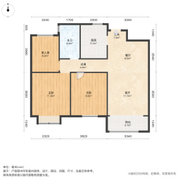 雍祥府3室1厅99.44㎡115万二手房图片