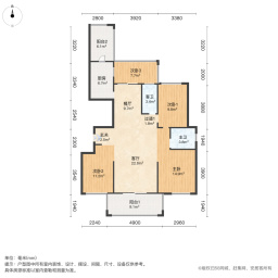 华泰中天熙岸4室2厅122.76㎡110万二手房图片