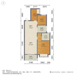 美盛教育港湾(一期)3室2厅88.46㎡120万二手房图片