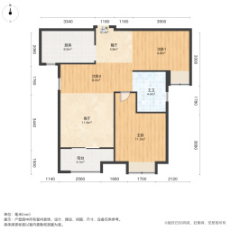 朗诗里程3室2厅84㎡96万二手房图片