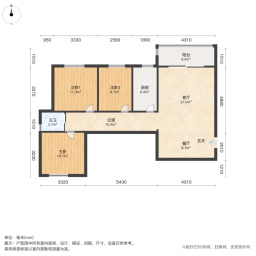 凤湖新城五区3室2厅93㎡175万二手房图片