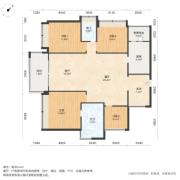 中信凯旋城五六期4室2厅138.06㎡145万二手房图片