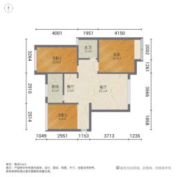 绿地国际生态城五湖名邸东区3室1厅88.47㎡152万二手房图片