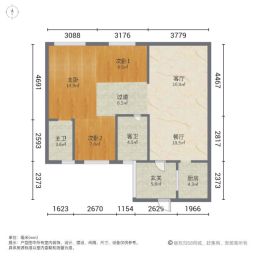 龙江玖锦阁3室2厅110㎡99万二手房图片