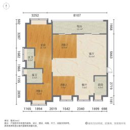 中庚香汇融江4室2厅128.9㎡140万二手房图片