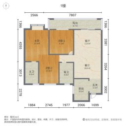 鹏湖湾3室2厅116.84㎡111万二手房图片