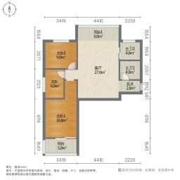 凤湖新城一区3室1厅94㎡165万二手房图片