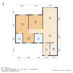 中梁首府壹号3室2厅108㎡108万二手房图片