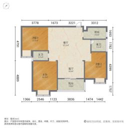 鹏湖湾3室2厅115.23㎡135万二手房图片