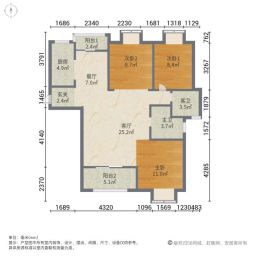 绿地派克公馆3室2厅120㎡120万二手房图片