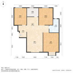 林河春天2期爱度筑区3室2厅117.27㎡109万二手房图片