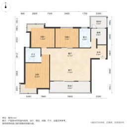 保利花园3室2厅109.03㎡99.8万二手房图片