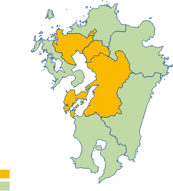 九州の対応エリア/非対応エリア