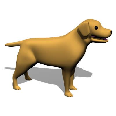 Perro amigable modelo 3d