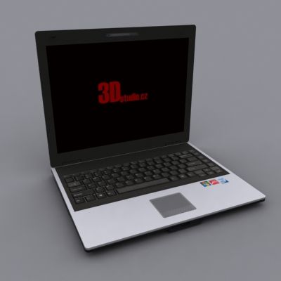 notebook low poly ASUS F2JE 3d model