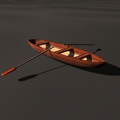 Bark - Row Boat 3d model