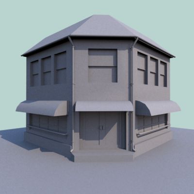 liten affär 3d model