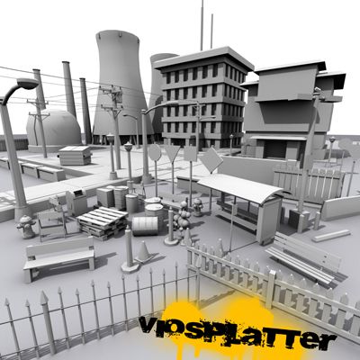 Variedade VioSplatter Street V1-4 3d model