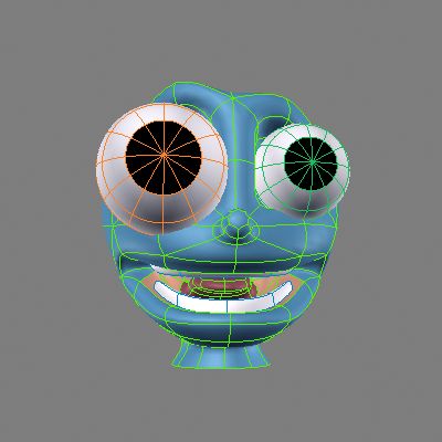 freaky character head royalty-free 3d model - Preview no. 10