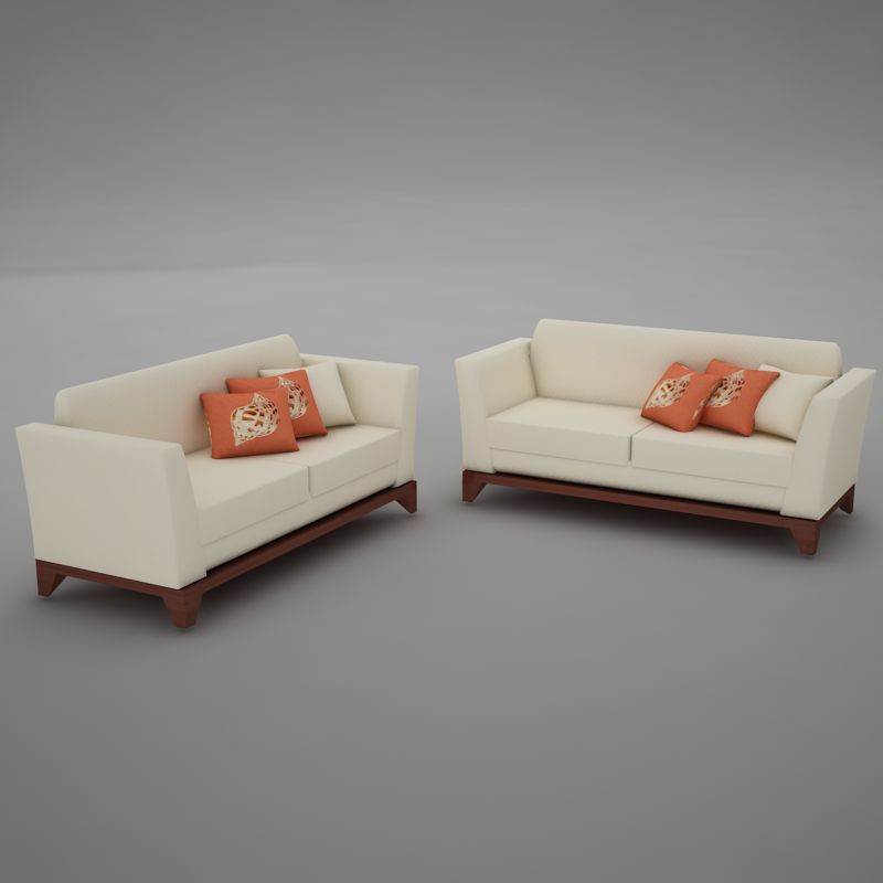 sofa pool modern tropic 3d model